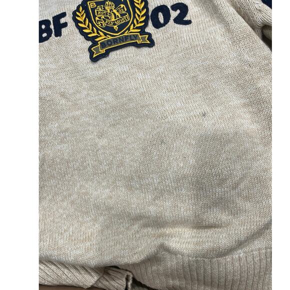 Born Fly Sweater Embroidered Modern Cowl Mockneck Mens Small Oatmeal Heather Mar - Picture 12 of 12